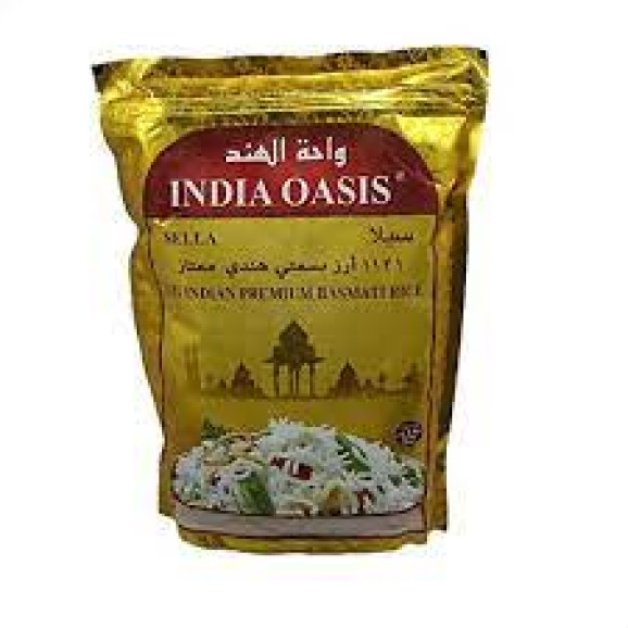 Arroz Indiano Basmati Parboilizado Pacote 1Kg India Oasis