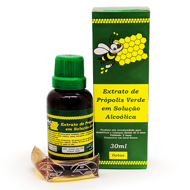 Extrato De Própolis Verde Solução Alcoólica Gotas 30ml Miromel no