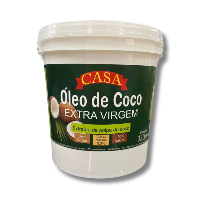 Óleo de Coco Extra Virgem 3,2L Casa | Versátil e Saudável