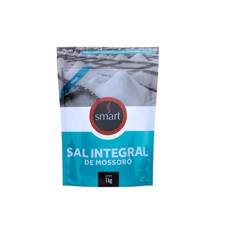 Sal Integral Fino de Mossoró 1kg Smart