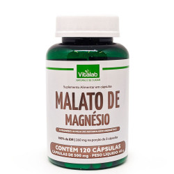 Cápsulas de Malato de Magnésio 120 de 500mg da Vitalab
