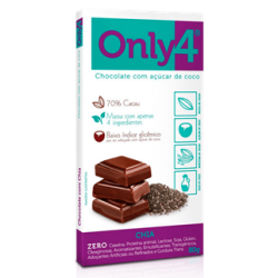 Chocolate com Chia 70% 80g Only4