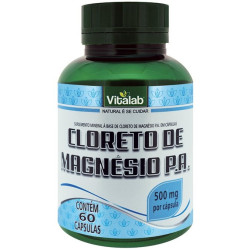 Cápsulas de Cloreto de Magnésio PA 60 de 500mg Vitalab