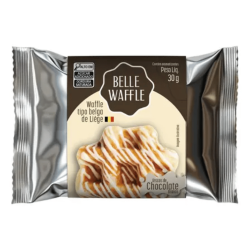 Belle Waffle Riscas Chocolate Branco 30g