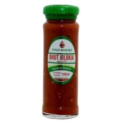 Molho de Pimenta Bhut Jolokia Macerada 100ml Fogo Mineiro