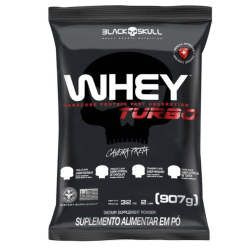 Whey Turbo Refil Chocolate 907g Black Skull