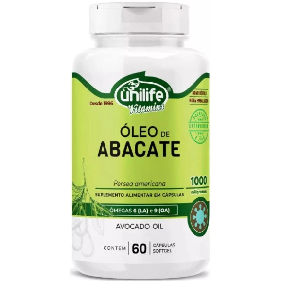 Cápsulas de Óleo de Abacate 60 de 1000mg Unilife