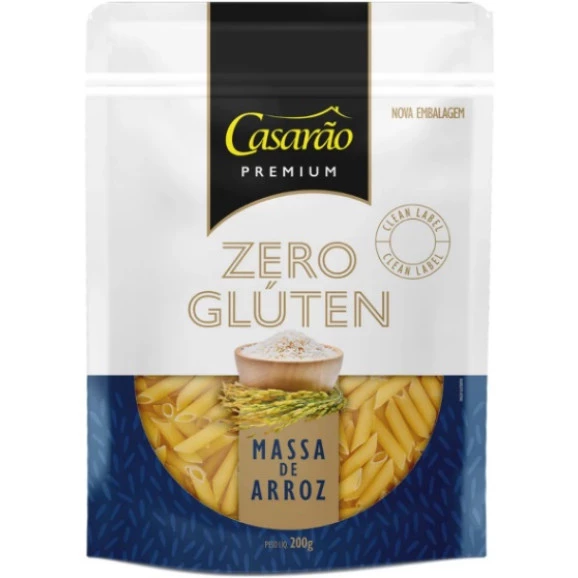 Macarrão Penne de Arroz sem Glúten 200g Casarão