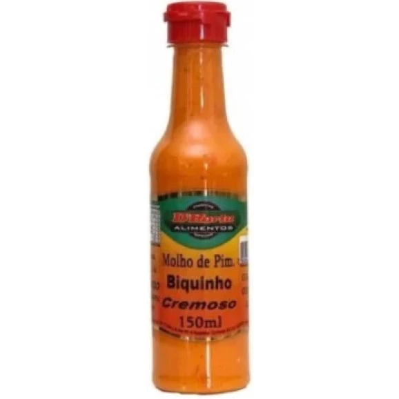 Molho de Pimenta Biquinho Defumada Cremosa 150ml D'Horta