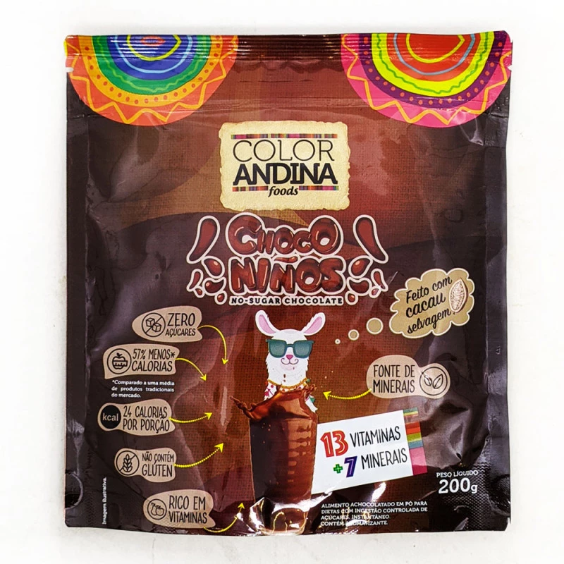 Achocolatado Choconiños Zero Açúcar 200g Color Andina no Empório Rosa