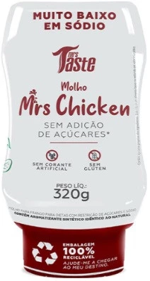 Molho Mrs Chicken Zero Adição de Açúcares Mrs Taste | Sabor