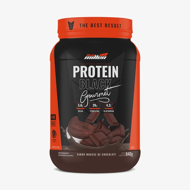 Protein Black Mousse de Chocolate 840g New Millen no Empório Rosa