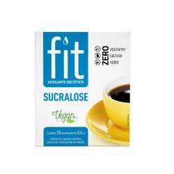 Adoçante Sucralose em Pó 50 Sachês Fit