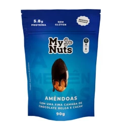 Amêndoa com Chocolate Belga e Cacau 90g My Nuts