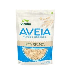 Aveia Flocos Grossos sem Glúten 200g Vitalin 