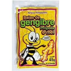 Bala de Gengibre, Própolis e Mel 45g Pinhalzinho