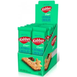 Barra de Cereal sabor Castanha com Chocolate Display 240g Kobber
