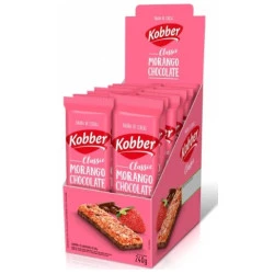 Barra de Cereal sabor Morango com Chocolate Display 240g Kobber