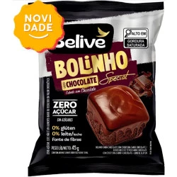 Bolinho de Chocolate com Cobertura Zero Açúcar 45g Belive