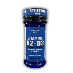 Capsula Vitamina K2+D3 60 Capsulas de 500mg Stretch Life