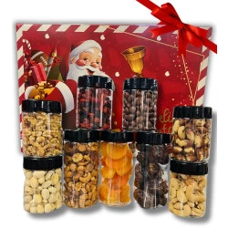 Cesta Premium 9 itens - Castanhas, Frutas Secas e Dragee
