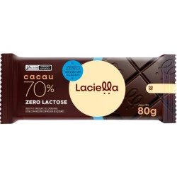 Chocolate 70% Cacau Zero Lactose Zero Açúcar 80g Laciella