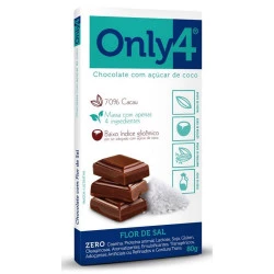 Chocolate com Flor de Sal 70% 80g Only4
