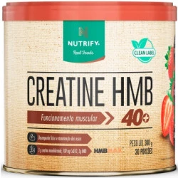 Creatine HMB 40+ Sabor Morango 300g Nutrify
