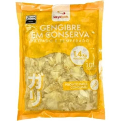 Gengibre Fatiado e Temperado em Conserva 1,01kg Tokyofoods