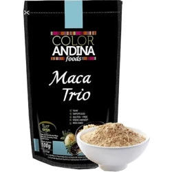 Maca Peruana Pó Trio Preta/Vermelha/Amarela 100g Color Andina
