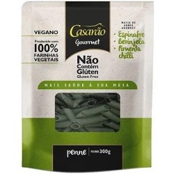 Macarrão Penne com Espinafre, Berinjela e Pimenta 300g Casarão