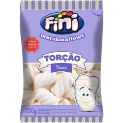 Marshmallows Torção Branco sabor Baunilha 250g Fini