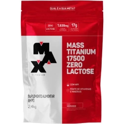 Mass Titanium Morango 17500 Zero Lactose 2,4kg Max Titanium