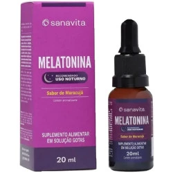 Melatonina sabor Maracujá em Gotas 20ml Sanavita