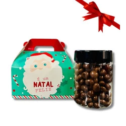 Mini Caixa de Natal - Dragee Uva Passa ao Leite  