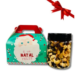 Mini Caixa de Natal - Mix de Castanha com Uva Passa
