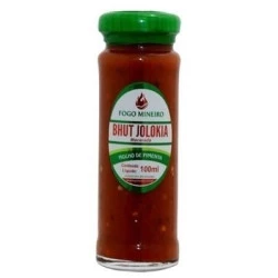 Molho de Pimenta Bhut Jolokia Macerada 100ml Fogo Mineiro