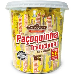 Paçoquinha Rolha Tradicional Pote 1kg Da Colônia