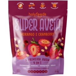 Super Aveia Morango e Cranberry 66g Holyfoods