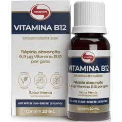 Vitamina B12 sabor Menta em Gotas 20ml Vitafor