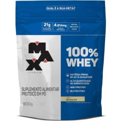 Whey 100% Baunilha Refil 900g Max Titanium