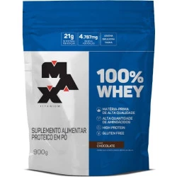 Whey 100% Chocolate Refil 900g Max Titanium