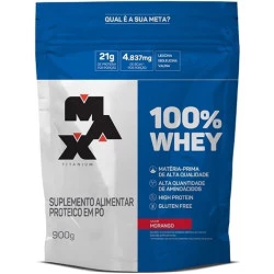 Whey 100% Morango 900g Max Titanium