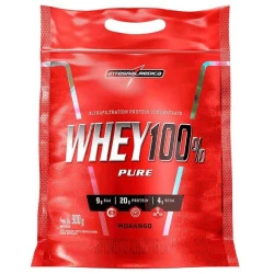 Whey 100% Pure Morango 900g Integralmédica