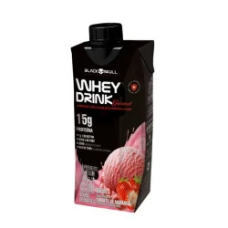 Whey Drink Gourmet Sabor Morango 250ml Black Skull
