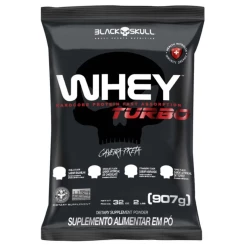 Whey Turbo Refil Baunilha 907g Black Skull 